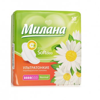 Прокладки ультратонкие Милана soft Deo normal 10шт (54)