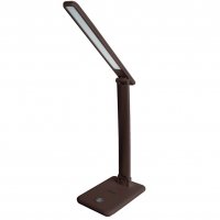 Светильник настольный диодный Ultraflash UF-730 С10 11Вт 3000-6000К 500Лм коричневый (30)
