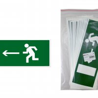 Знак "Направление к эвакуационному выходу налево"  350х124мм TDM (10)