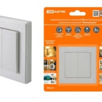 Радиовыключатель настенный TDM РВ2 2кл. для беспроводного управления нагрузкой (120)