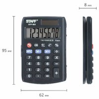 Калькулятор карманный  Staff STF-883 8разр 2-е пит 95x62мм (2/50)