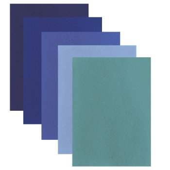 Цветной фетр для творчества А4 5л 5 цветов ОСТРОВ СОКРОВИЩ оттенки синего толщина 2 мм (1/5)
