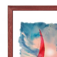 Рамка дерево 20x20 1302 темный орех узкий багет Зебра (1/25)