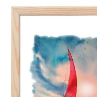 Рамка дерево 20x25 1300 белое дерево узкий багет Зебра (25)