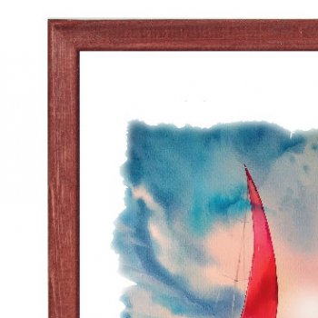 Рамка дерево 20x25 1302 темный орех узкий багет Зебра (25)