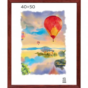 Рамка дерево 40x50 2502 темный орех широкий багет Зебра (10)