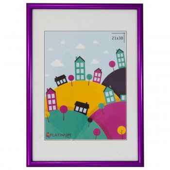 Рамка пластик 21x30 Палитра фиолетовый металлик (25)