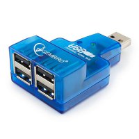 USB-хаб Gembird, USB2.0, 4 порта, мини для ноутбука 1BL (1/10)