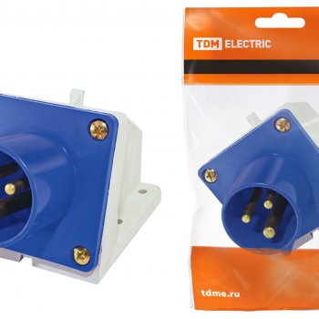 Вилка 513 2Р+РЕ 16А 220В IP44 TDM (10)