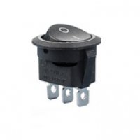 Переключатель TDM MRS-101-3-B 1з 2 положения круглый черный (10)