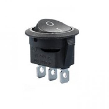 Переключатель TDM MRS-101-3-B 1з 2 положения круглый черный (10)