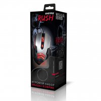 Мышь SmartBuy 729 Rush USB 6кн, игровая, 3200 DPI, черный/серый + коврик (1/40)