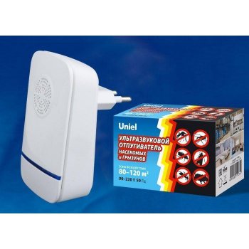Отпугиватель насекомых и грызунов Uniel UDR-E12 120м2 слоновая кость (10)