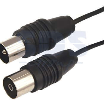 Удлинитель шт. TV - гн. ТV  3 м Rexant черный (10)