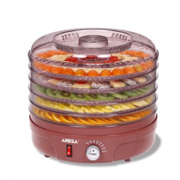 Сушилка для продуктов Aresa AR-2602 5секций 250Вт d=32см коричневый (4)