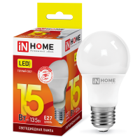 Лампа диодная A60 15Вт Е27 3000К 1350Лм InHome (10)
