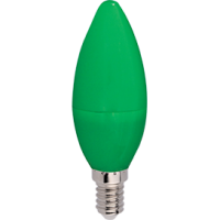 Лампа диодная свеча  6Вт Е14 Ecola матовая зелёный (10/100)