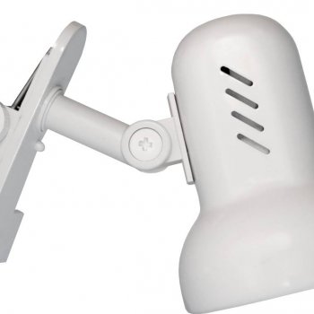 Светильник настольный прищепка Е27 R63 Camelion H-035 C01 белый металл (12)