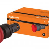 Кнопка TDM SB7-CCS545 Гриб 1з+1p красная возврат поворотом (10)