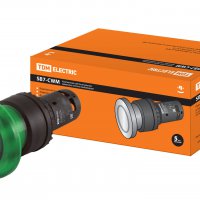 Кнопка TDM SB7-CWM31-24V Гриб 1з подсв 24В зеленая (10)