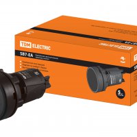 Кнопка переключатель TDM SB7-EA25 1з+1р черная (10)