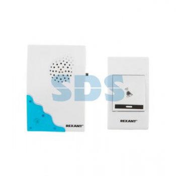 Звонок беспроводной Rexant RX-1 1x23A 2xR6 36мелодий 100м регулировка громкости (60)