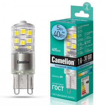 Лампа диодная G9 5Вт 4500К 405Лм Camelion NF (10)