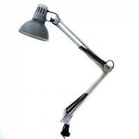 Светильник настольный струбцина Е27 Camelion KD-312 C03 серебро 60Вт (12)