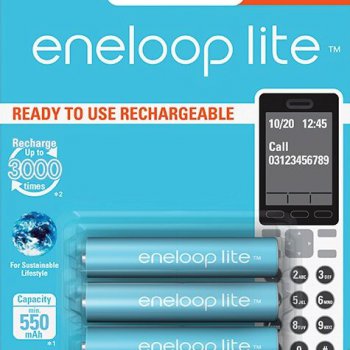 Аккумулятор NiMh R 3  550мАч Panasonic Eneloop 3xBL (36)