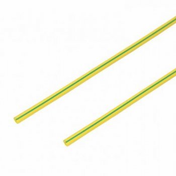 Трубка термоусадочная ТУТнг 1.5/0.75мм желто-зелёный Rexant 1м (50)