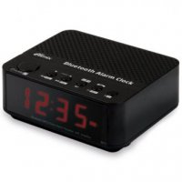 Часы Ritmix RRC- 818 цвет табло красный, будильник, Bluetooth, FM, поддержка карт памяти microSD до 32 Гб, USB, встроенный аккумулятор, микрофон, зарядное устройство, черный
