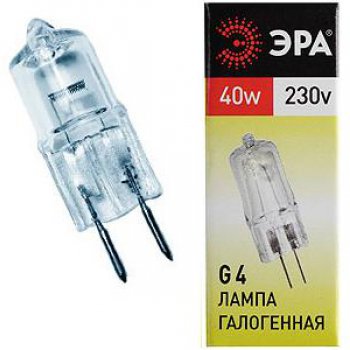 Лампа галогенная G4 40Вт 2700К 600Лм Эра (100)