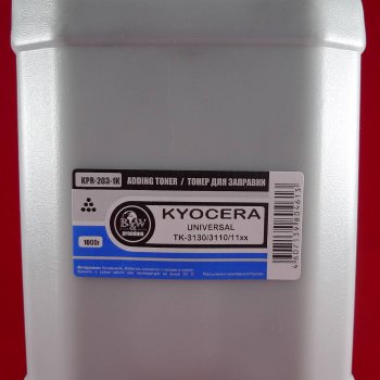 Тонер B&W Premium Kyocera (TK-3110/3160/3170/1110/1120/1130/1140/1150/1160/1170/1200/70/710/725/7105/7205) Universal 1кг (Tomoegawa) (фас. Россия) (1/8)