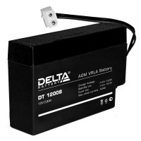 Аккумулятор Delta VRLA12- 0,8 (12V, 0,8Ah, 97х25х63мм) (10)