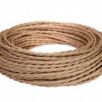 Провод витой 3х1,5 бежевый перламутр МезонинЪ ретро (10)