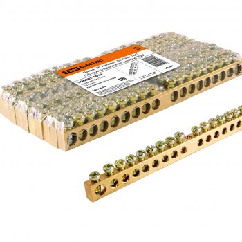 Шина нулевая 18/1 TDM 8x12мм без изолятора центр (10)