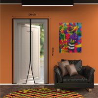 Сетка москитная магнитная для дверей Rexant 2.1х1м черный (60)