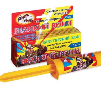 Гель от муравьев Великий воин 45г шприц (60)