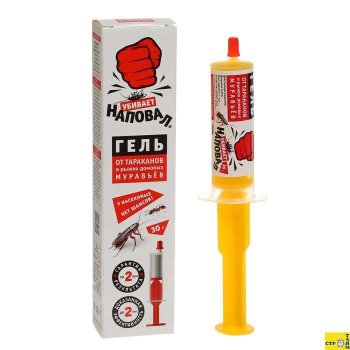 Гель от тараканов, муравьев Наповал 30гр шприц (40)