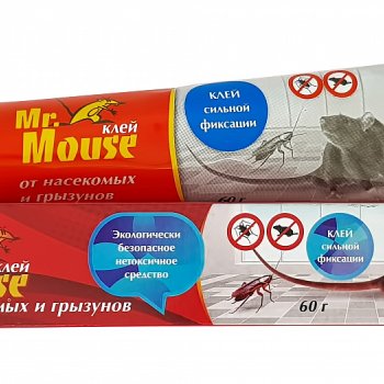 Клей от грызунов  60гр Мистер Маус туба металл (100)