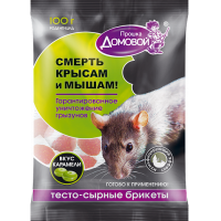 Тесто-брикеты от крыс, мышей 100г Карамель Домовой (40)
