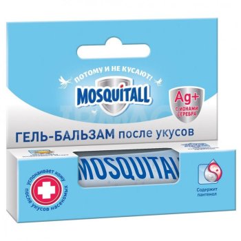 Гель-бальзам после укусов Mosquitall 10мл Скорая помощь (12)