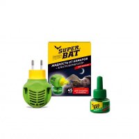 Комплект от комаров SuperBAT: жидкость 45ночей+фумигатор (24)