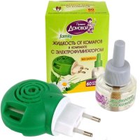 Комплект от комаров Домовой: жидкость 60ночей+фумигатор Семейный (24)