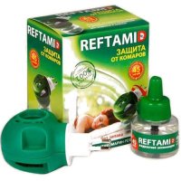 Комплект от комаров Рефтамид: жидкость 45ночей +фумигатор (16)