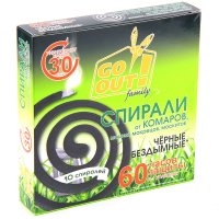 Спирали от комаров Go Out 10шт черные (24)