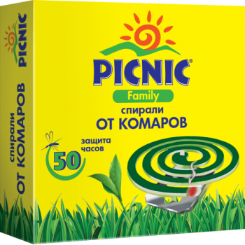 Спирали от комаров 10шт без запаха Picnic Family (12)