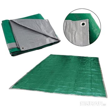 Тент хозяйственный универсальный T-4x4 размер: 4x4м, плотность: 60г/м2  (зелёный) Ecos акция (15)