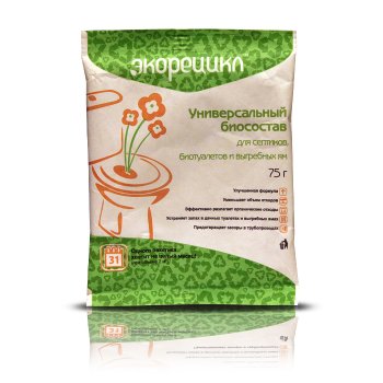 Биосостав Экорецикл септик для туалетов ям 75г сухой концентрат (30)