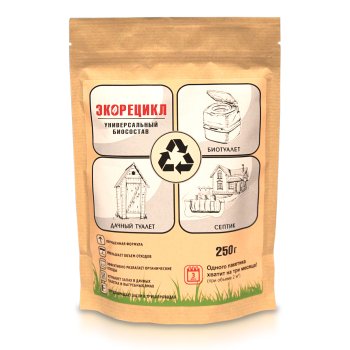 Биосостав Экорецикл септик длятуалетов ям 250г сухой концентрат (22)